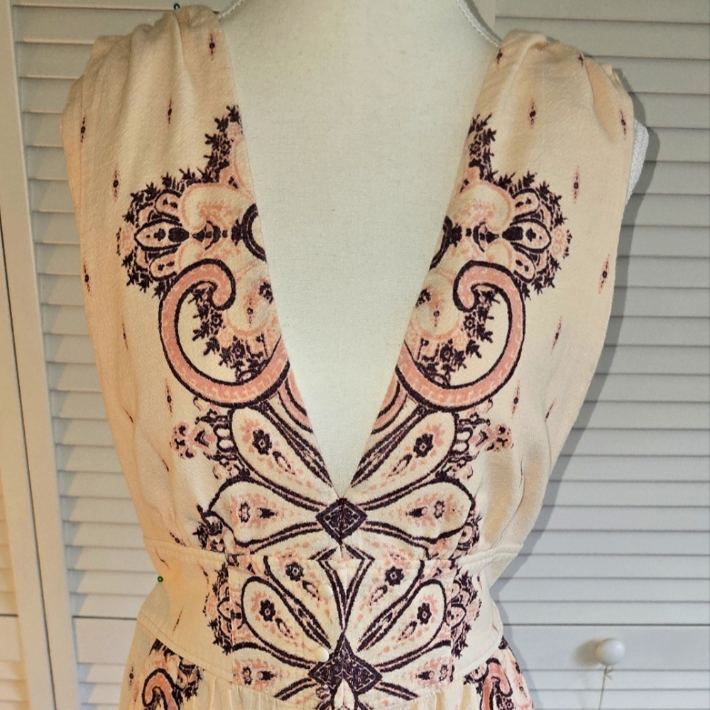 Free people boho printed jumpsuit
